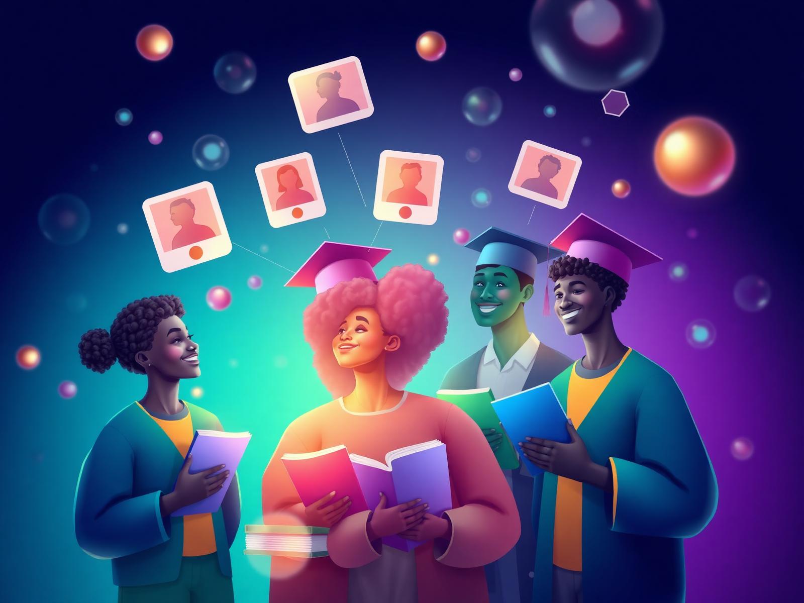 Students connecting